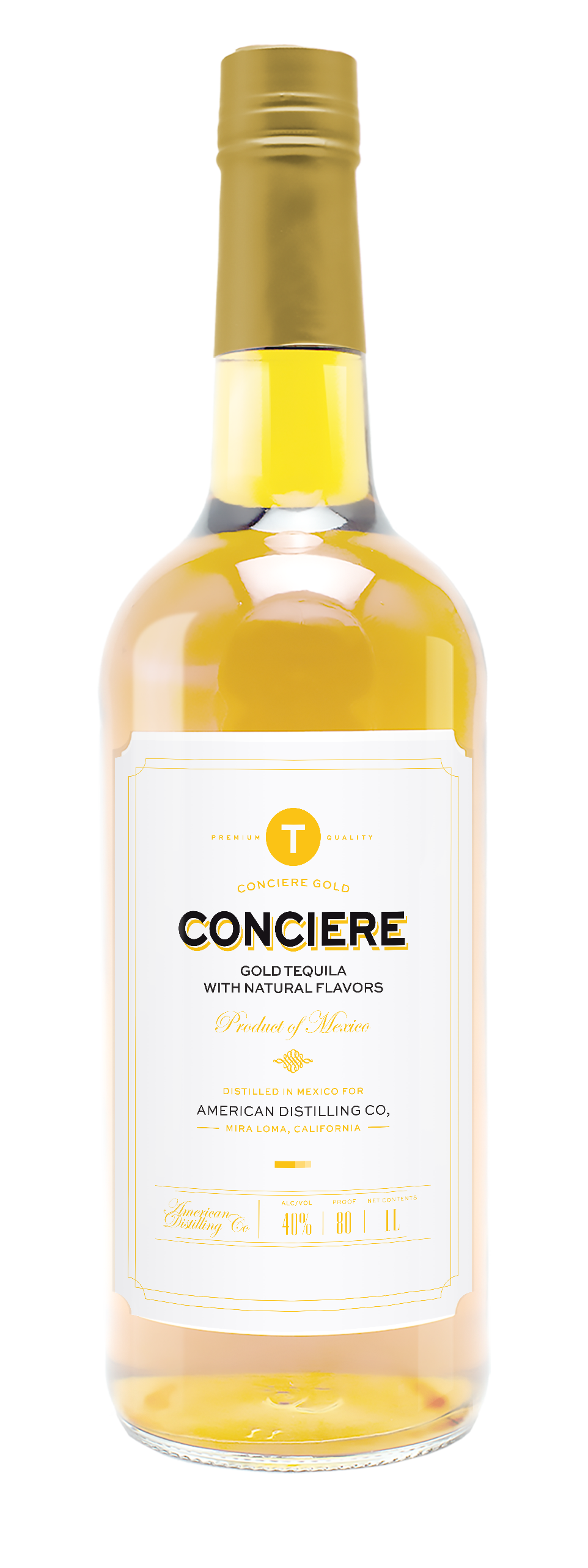 TEQUILA CONCIERE GOLD 40% X 12 X 1L