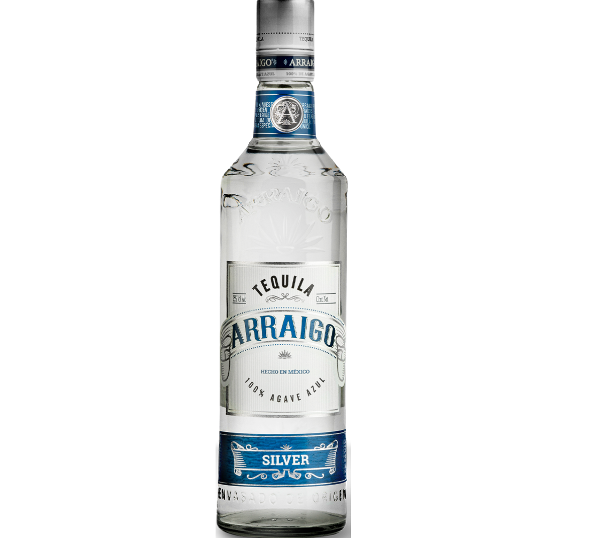 TEQUILA ARRAIGO SILVER 100% AGAVE 35% 12 X 700ML