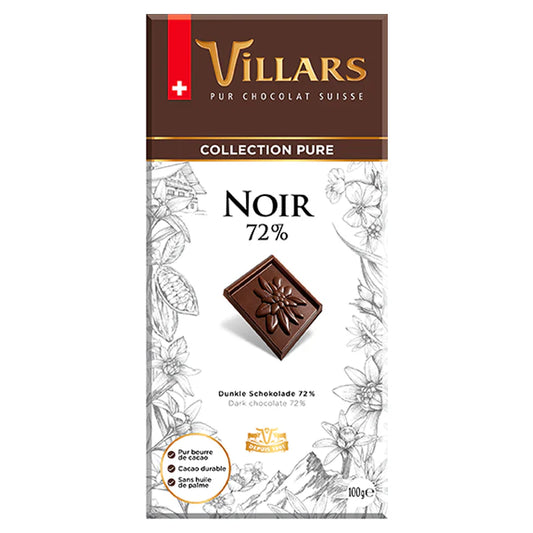 VILLARS CHOC. AMARGO NOIR 72%